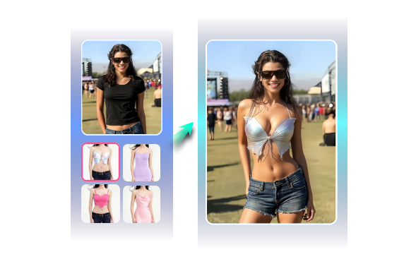 스타일리시한 옷 AI 바디 스왑 영상