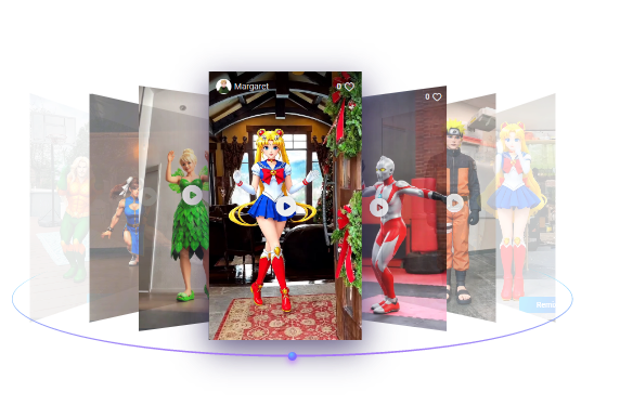 애니메이션 캐릭터 바디 스왑 영상